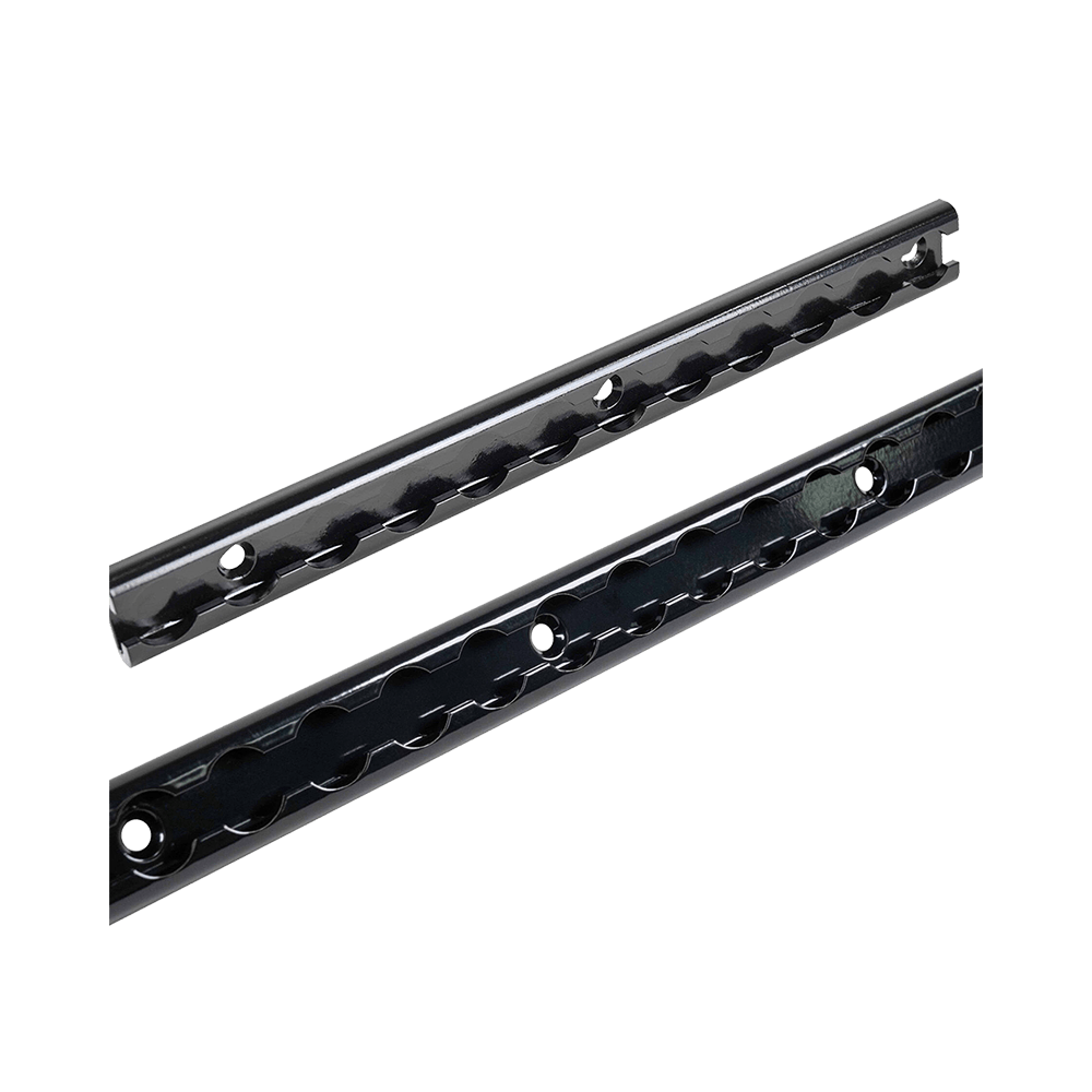 72' sort anodiseret overflade i aluminium L-spor
