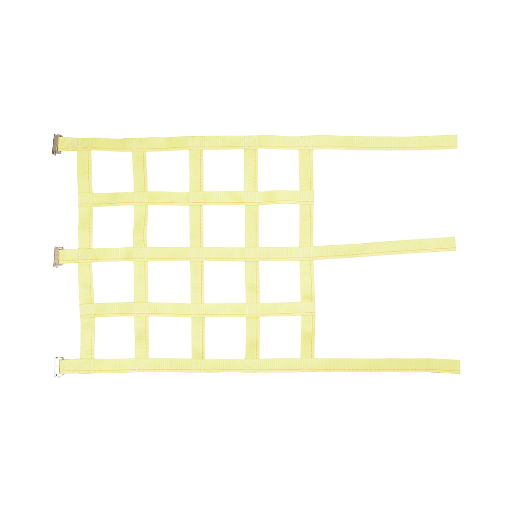 Polyester Webbing Cargo-net med skraldespænder trailerstropper og E-krog