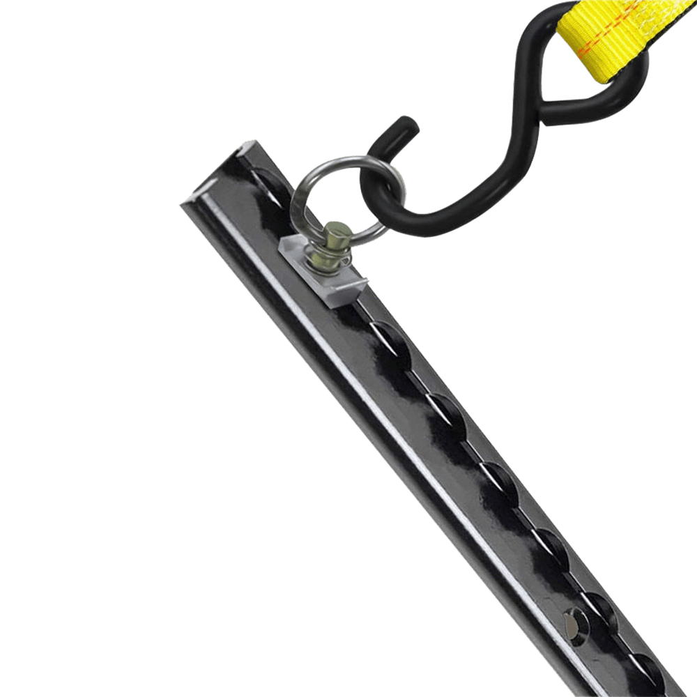 72' sort anodiseret overflade i aluminium L-spor