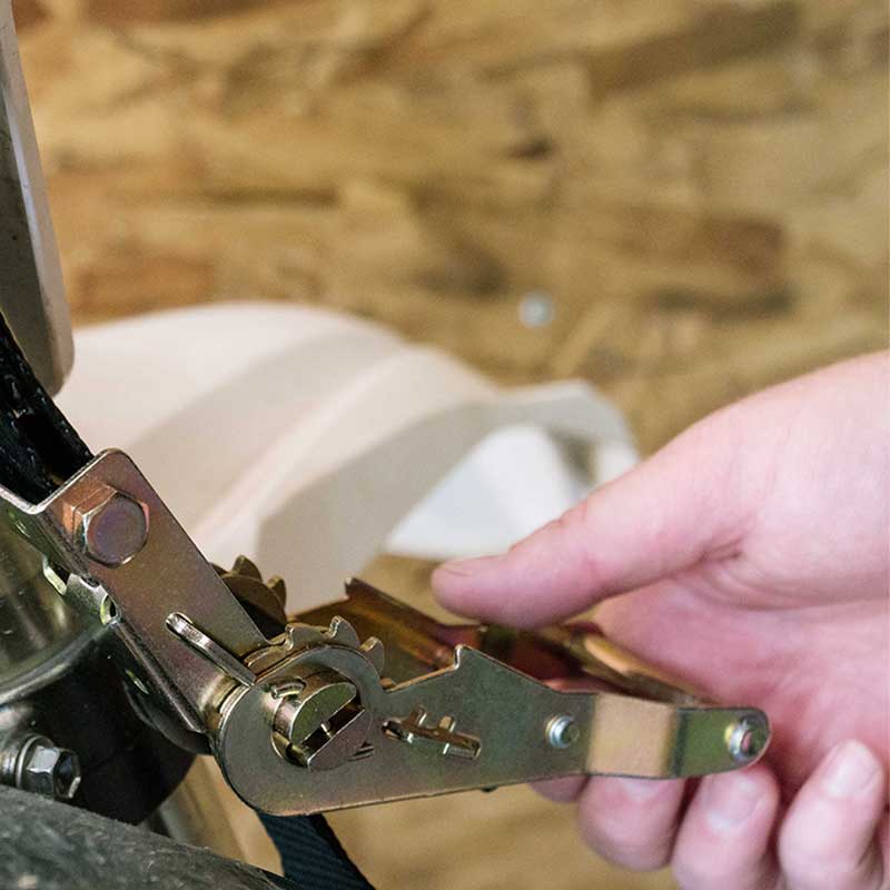 1'' X 7' Mini Motorcykel Skralderem med S-kroge