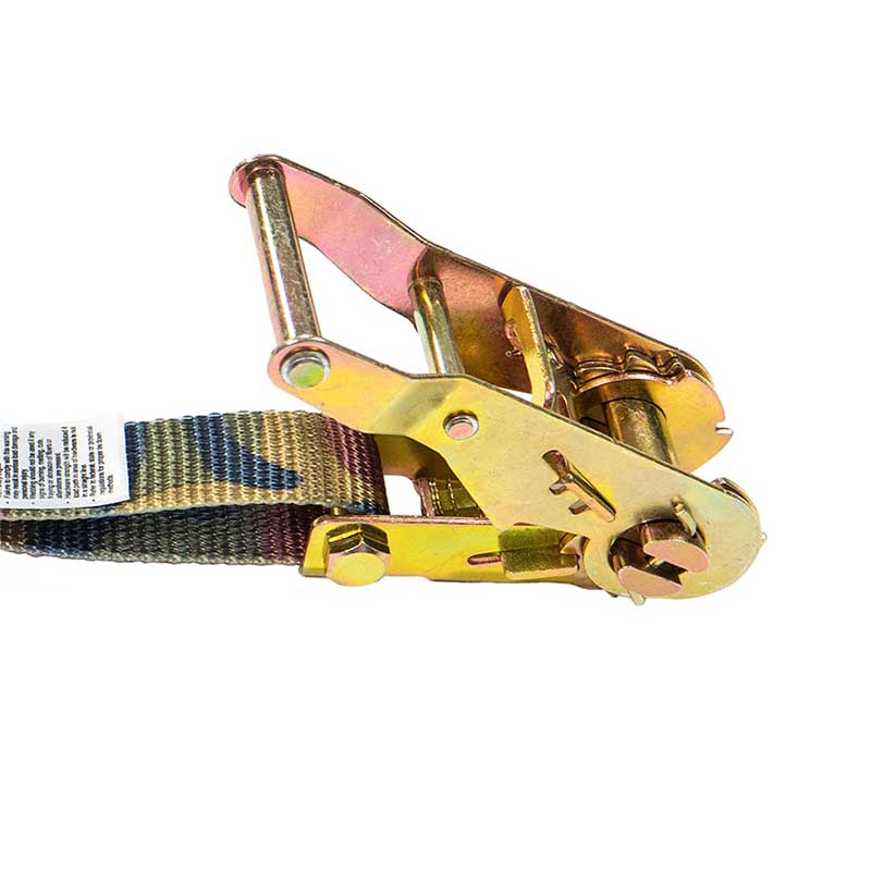1'' X 8' Camouflage jernhåndtag skralderem med vinylbelagt S-krog og holder