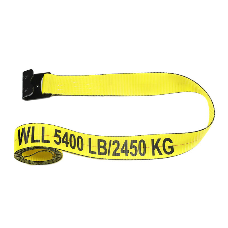 3 tommer Heavy Duty skralderem med flad krog til trailer lastbil
