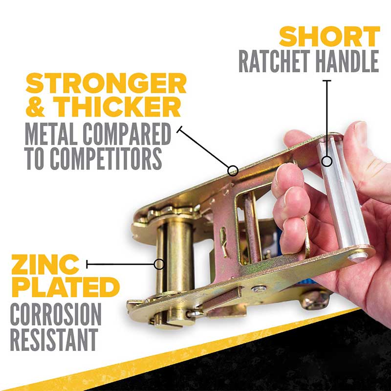 Force 2 X 20' Gul Heavy-Duty Endless Ratchet-rem
