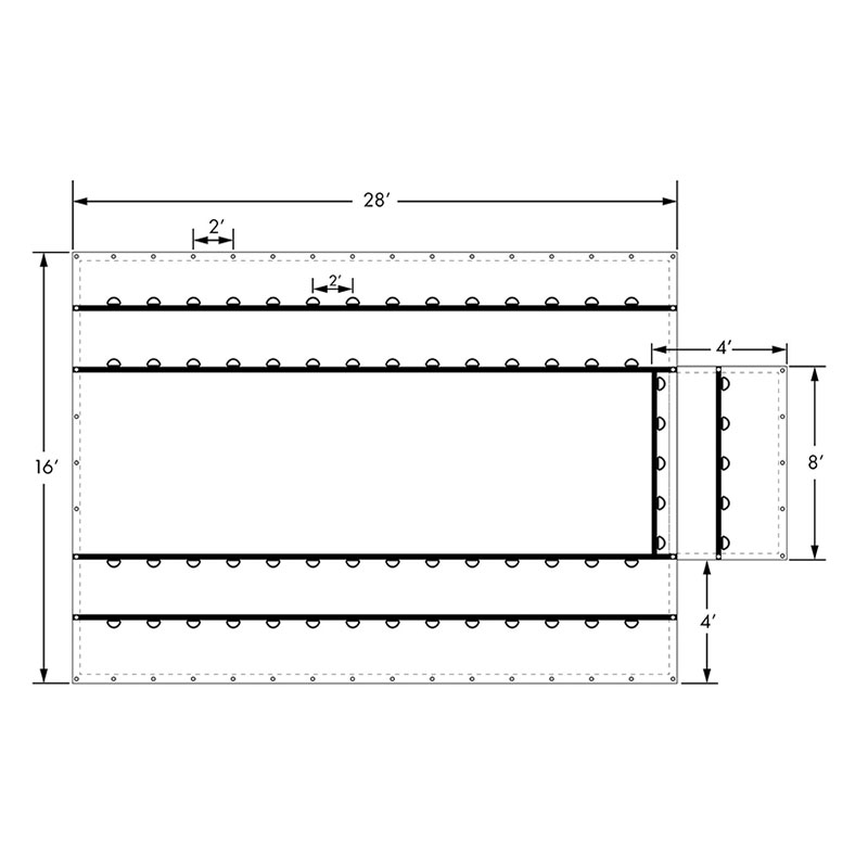 Det højtydende dækmateriale specifikt Heavy Duty Lumber Black Tarp